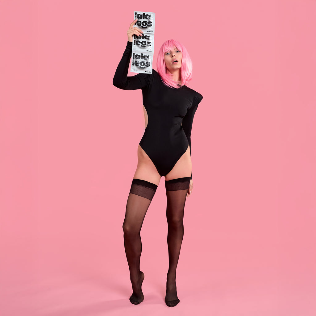 3-in-Pack Black Stockings
