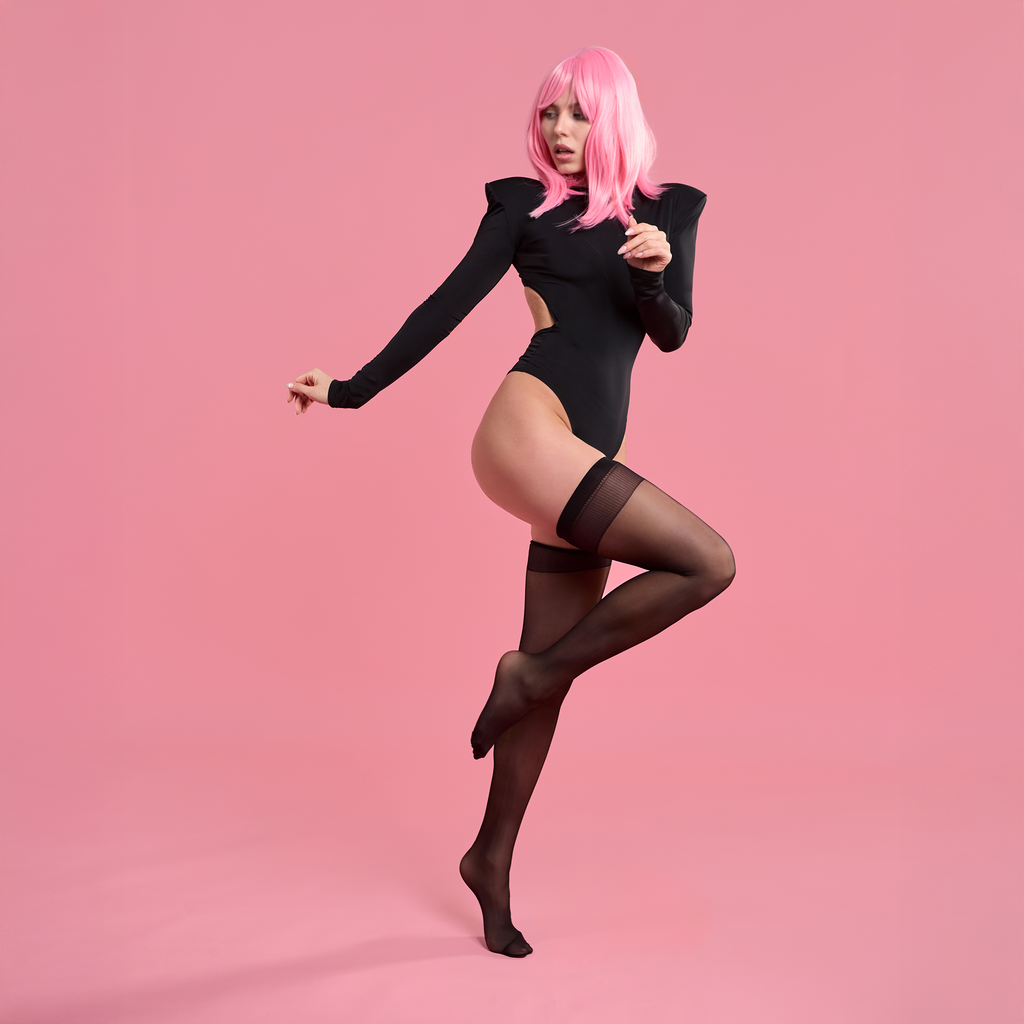 3-in-Pack Black Stockings