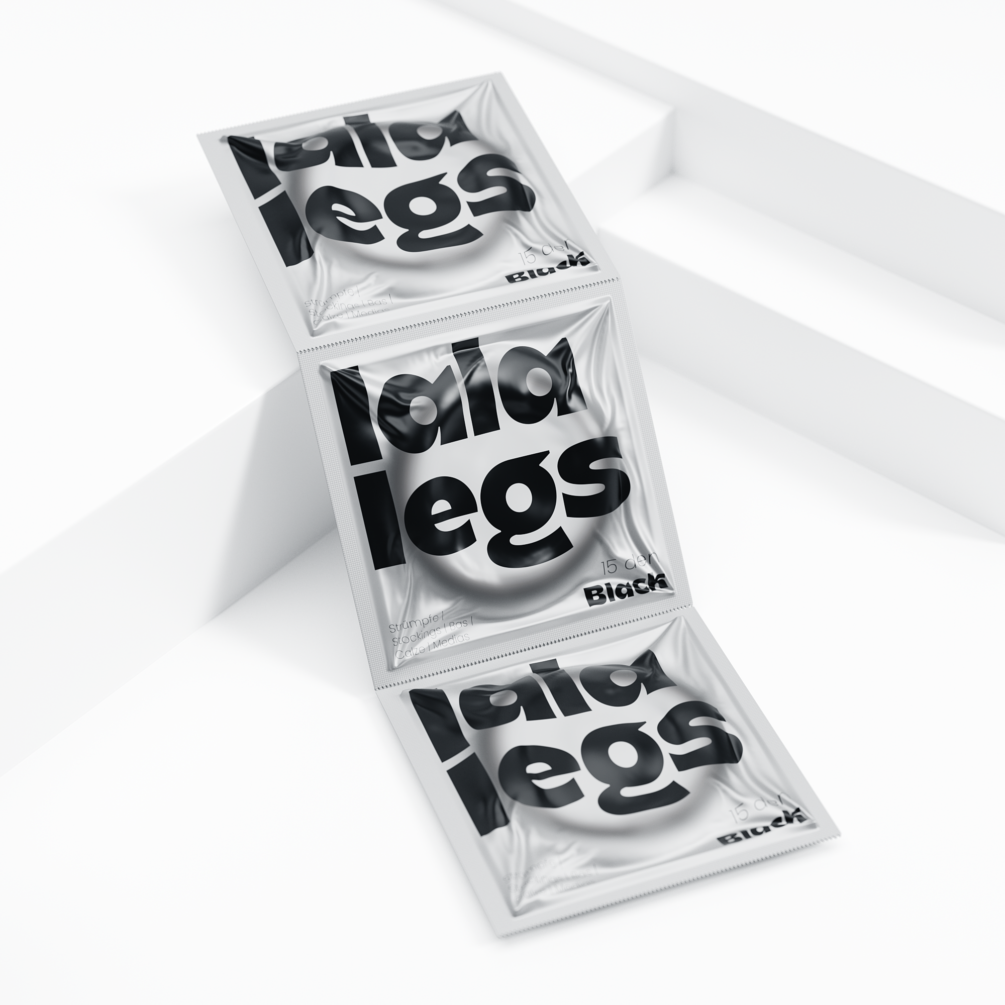 3-in-Pack Black Stockings